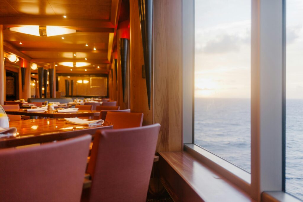 romantic cruise dinner, cruise ship dining, pacific coast getaway. best 3-day cruises from California